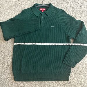 Supreme Medium Box Polo Sweater 'Green'